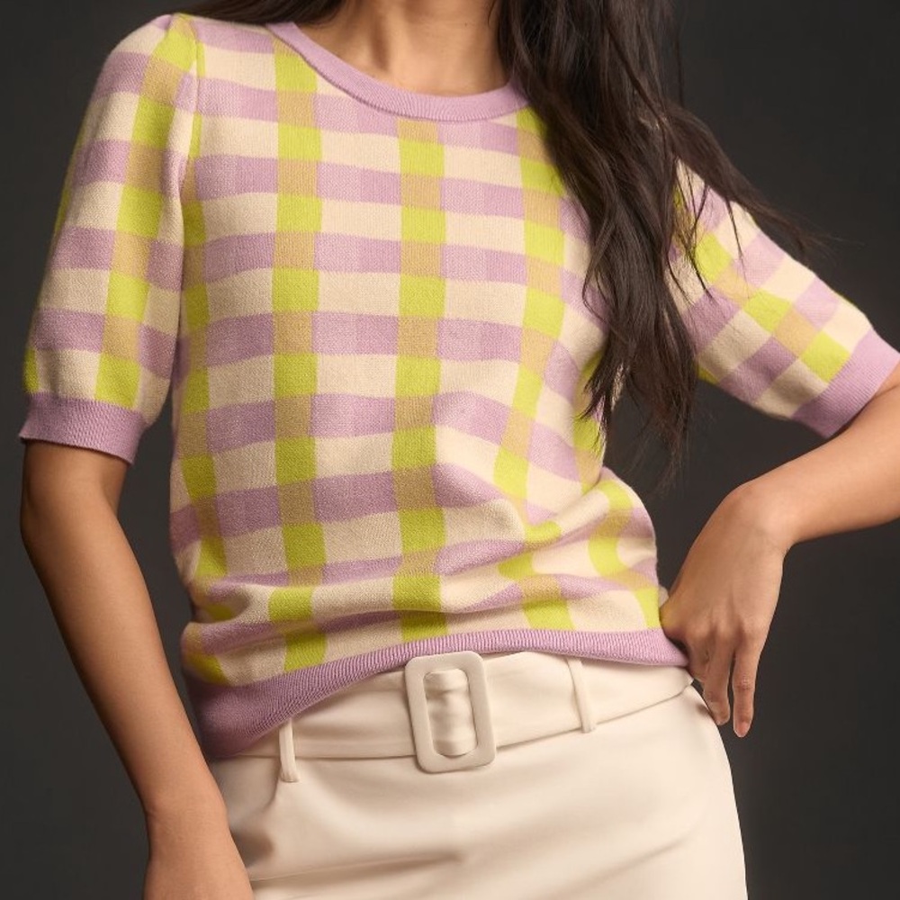 Jacquard Sweather Tee by Maeve NWT